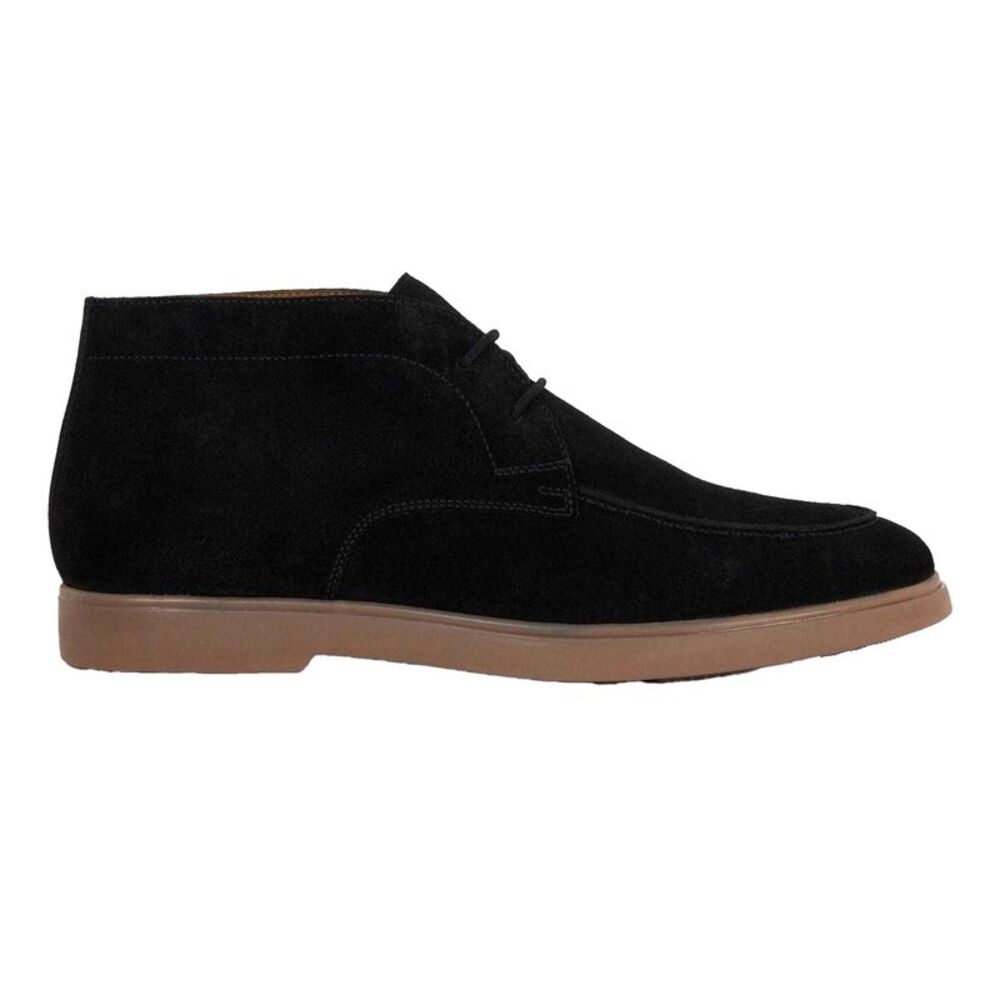 Dune London Mens Lo Backers Suede Flat Chukka Boots / Black
